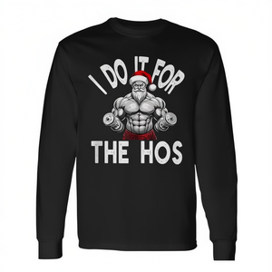 Camiseta de manga larga Fitmas Claus, camiseta de entrenamiento para hombre con humor navideño para el gimnasio - Product Image 2