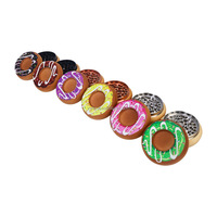 Lot de 6 moulinets à herbes en alliage de zinc en forme de donut, 4 pièces, accessoires pour fumeurs, pour magasin de tabac