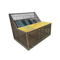 Cage en métal pliable de haute qualité pour oiseaux sautant perroquets Pigeons acier inoxydable transportant cage à oiseaux pliante