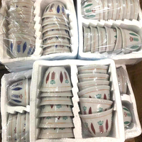 Usine de gros tasses à café vierges Logo personnalisé 12 pièces ensemble de tasses à thé en céramique 90ml tasses à café arabes en porcelaine