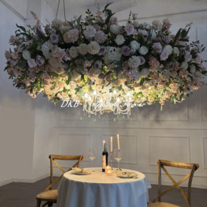 Guirlande de fleurs artificielles en soie pour décoration de plafond, 2026, nouvelle, <span class=keywords><strong>D2m</strong></span>, suspendue, rose douce, décoration de la Saint-Valentin - Product Image 2