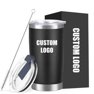 20oz Gym Insulated Steel Double Wall Travel Thermos <b>Coffee</b> Mug Tumbler Car Latte <b>Coffee</b> Cups with Lids Logo - Product Image 2