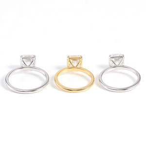 แหวนเพชรโมอิส1กะรัต Asche ชุบเงิน18K แหวนเพชรรูปอุ้งเท้าคู่สี D สไตล์คลาสสิกแหวนทอง<span class=keywords><strong>92</strong></span> - Product Image 5