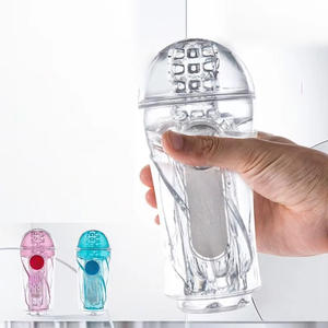 <span class=keywords><strong>Masturbateur</strong></span> masculin réutilisable en TPE souple et transparent, type 'Airplane Cup', avec vagin, jouet d'entraînement pénien - Product Image 1