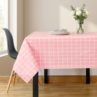 Nappe carrée moderne de luxe en PEVA, écologique, certifiée OEKO-TEX, imperméable, anti-taches, motif géométrique simple, pour la maison et les hôtels