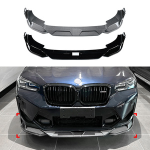 Amp-Z Front Bumper Lip Splitter Carbon Fiber Texture Matte Finish For BMW X3M X4M F97 F98 LCI 2022+ - Product Image 1