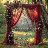 Voilage de draperie en mousseline de soie pour arche de mariage, élégant, romantique et professionnel, pour fond de scène et rideau de voûte