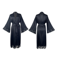 Bata de baño de malla de poliéster transpirable y refrescante para verano, camisón de longitud media, pijama elegante con cuello en V y lunares para mujer