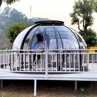 Tente dôme géodésique de glamping préfabriquée et étanche pour l'extérieur Igloo en verre PC de style maison à bulles à vendre