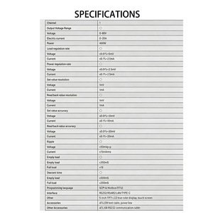 Alimentation programmable Applent AT6722, tension 80V, courant 20A, puissance 400W, avec RS485 LAN TYPE-C - Product Image 4