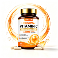 Capsules de Vitamine C Liposomale Haute Puissance avec Logo Personnalisé, Lécithine de Tournesol, 120 Capsules, Complément Alimentaire pour Adultes, Femmes et Hommes