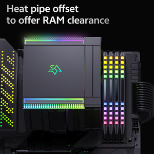 Snowman nhiệt kép Ống argb LED CPU làm mát không khí tương thích <span class=keywords><strong>Intel</strong></span> Core i5/i7/I9 cho AMD Ryzen 5/7/9 5V nhôm máy tính để bàn PC làm mát - Product Image 3