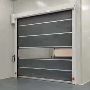 Porta automática de PVC para armazém, porta de persiana de ação rápida em lona