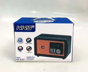 NNS S107 נטענת רדיו אלחוטי שן רמקול עם USB SD TF Mp3 נגן רדיו עץ