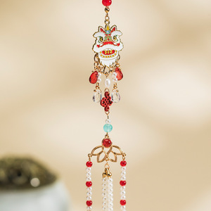 Accesorios para falda con diseño de cara de caballo, adorno frontal para mujer, colgante tradicional, borla para el pelo estilo Hanfu y cheongsam. - Product Image 4