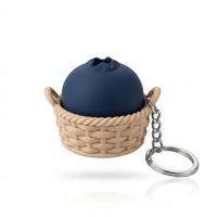 Breloque porte-clés pomme rouge imprimée en 3D, boutons mécaniques à pression, jouet anti-stress mignon pour la décompression