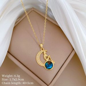 Vintage Sun <span class=keywords><strong>Rapunzel</strong></span> <span class=keywords><strong>Collar</strong></span> chapado en oro para mujeres niñas compromiso fiesta joyería accesorio Luna forma enlace cadena <span class=keywords><strong>collar</strong></span> regalo - Product Image 4