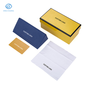 Estuche de Gafas de Sol y Anteojos de Cartón Triangular Plegable de Cuero PU con Logotipo Personalizado, el Mejor Juego de Cajas de Embalaje - Product Image 1