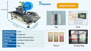 Skyone nạp tự động nhãn Applicator Sticker Gói Nhãn máy cho phẳng Máy Applicator Máy nhãn cho túi xách - Product Image 5