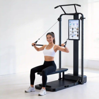 Estación Multifunción Inteligente Smart Magic Mirror Power: Equipo de Fitness Doméstico Todo en Uno, Máquina Smith con Estructura de Gantry, Equipo de Gimnasio