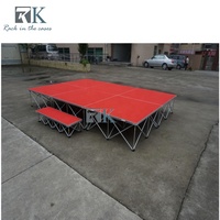 Plateforme de scène mobile en aluminium durable pour chœur et événements, système de treillis de scène en contreplaqué