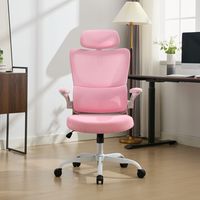 Chaise élévatrice ergonomique de jeu pivotante rose moderne Design en maille à la mode pour les filles, le bureau et la maison.