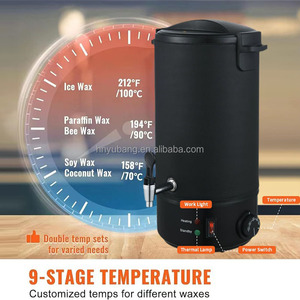 Wax Melter for <strong>Candle</strong> Making <strong>Large</strong> Wax Melting Furnace with 9-level Temperature Control 10 Liter Melted Wax Capacity - Product Image 4