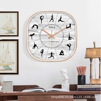 Jam Dinding Quartz Silent Sweep Needle Square Single Face Modern Minimalis Desain Sederhana Warna Dapat Disesuaikan Kreatif Ruang Tamu Gym