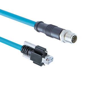 <strong>Premier</strong> Cable CAT6A M12 8 Position X-Code Male Female Panel Mount High Flex Gold-Plated <strong>Contacts</strong> IP67 Industrial Ethernet - Product Image 3