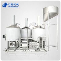 Système de micro-brasserie clé en main HG 100L/200L/300L/500L, équipement de brassage de bière tout-en-un, facile à utiliser, garantie de 6 ans