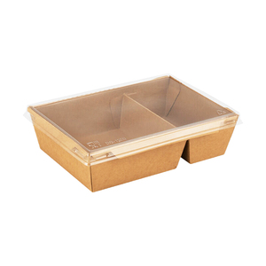 Thức ăn nhanh hộp thực phẩm dùng một lần Hộp thực phẩm đóng gói hộp với hai ngăn - Product Image 4