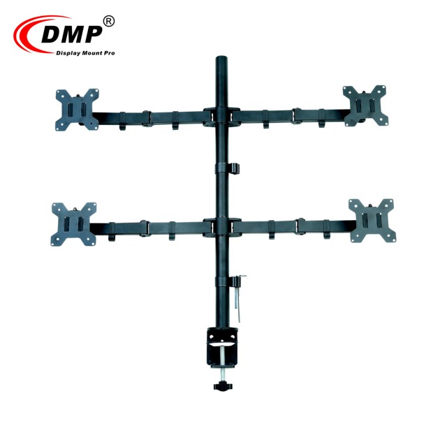 Monitor Desk Mount, Fully Adjustable Stand, Heavy Duty Articulating Desktop Quad Monitor Arms