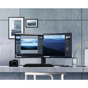 Moniteur de jeu incurvé Mi Surface 34 pouces 2K 144Hz, écran grand format à taux de rafraîchissement élevé, moniteur d'affichage pour ordinateur de bureau, écran LCD - Product Image 2