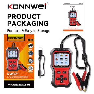 Outil de diagnostic KW371 le plus vendu, analyseur de l'état de la batterie et <span class=keywords><strong>vérificateur</strong></span> de relais pour les magasins de pièces automobiles, outil de mécanicien - Product Image 2