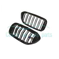 Grilles de calandre de voiture aspect fibre de carbone en plastique ABS, double ligne M3, vente en gros d'usine pour BMW Série 5 F10 2011-2017