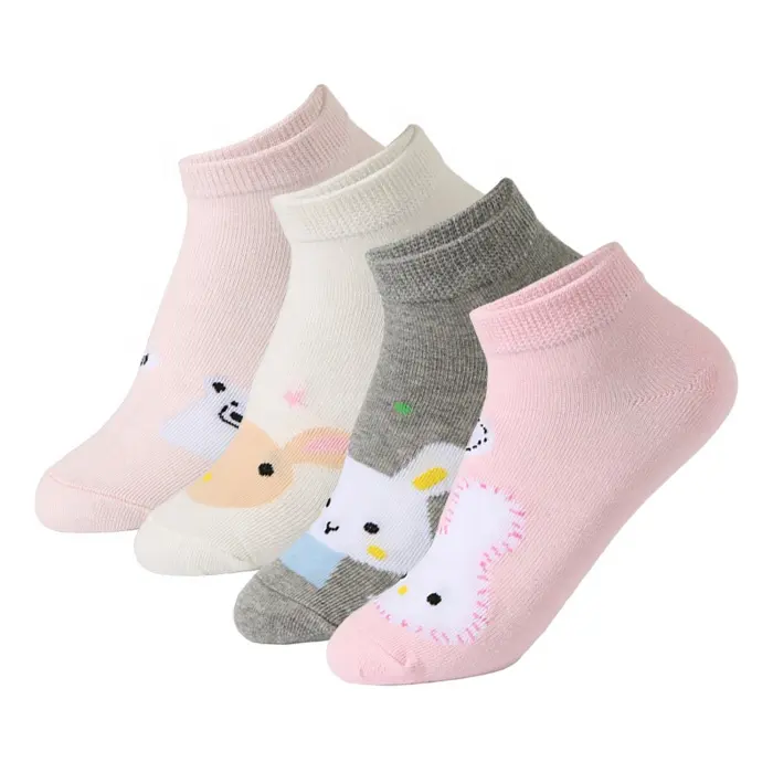 Chaussettes de cheville pour enfants Chaussettes mignonnes avec conception jacquard Chaussettes décontractées tricotées OEM