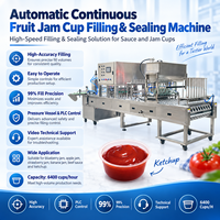 Machine de remplissage automatique haute performance pour liquides visqueux : pâtes, sauces, miel, confiture de myrtilles, yaourt, jus de fruits