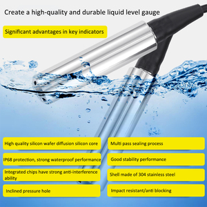 16-21.5 mét probe 4-20mA thép không gỉ thủy tĩnh piezometer chìm mực nước cảm biến transmitter cho giếng sâu - Product Image 5