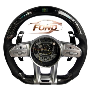 Volant sport en fibre de carbone personnalisé avec LED pour Mercedes-Benz <span class=keywords><strong>W204</strong></span> W205 W207 W212 W221 Classe A Classe E Classe S CLA CLE CLS <span class=keywords><strong>AMG</strong></span> - Product Image 1