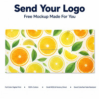 Custom Digital Printing 100% Cotton Citrus Splash Beach Towel 50+ Washes Colorfast Mixed Size Order Beach Towel Small MOQ
