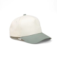 Logotipo personalizado 5 Panel estructura algodón deportes al aire libre dos tonos sombreros gorra de béisbol Gorras para hombres 3D bordado en relieve Logo sombreros