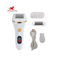 FENGFLY YJD-516S Ponceuse électrique pour pieds à long manche, portable, rechargeable, éliminateur de peaux mortes, écran LED, professionnelle, en ABS