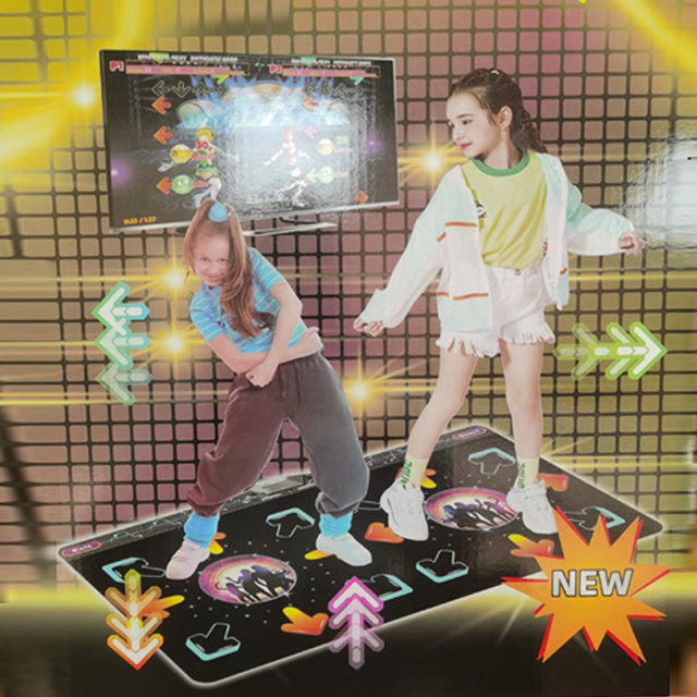 High-definition Double-person Dancing Mat All in English With Operation Handle Learn to Dance Dancing Mat Toy