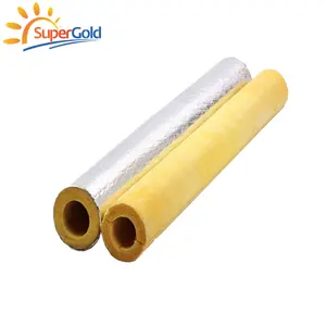 SuperGold pre isolante tubo in lana di vetro anticorrosivo rivestimento tubo in acciaio resistente termico rivestimento tubo a vapore caldo