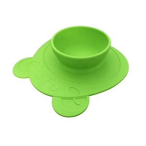 Bébé d'aspiration dîner bol enfants plateau de service alimentaire en forme d'<span class=keywords><strong>ours</strong></span> mignon silicone enfants plaque - Product Image 5