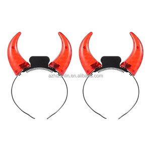 Wholesale Customized Logo Party LED Devil Steady Light up Luminous Horn <strong>Headband</strong> for Halloween <strong>Easter</strong> &amp; Christmas - Product Image 6