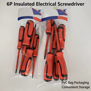 6P Insulated Electrician <b>Screwdriver</b> <b>Set</b> Cross <b>Phillips</b> Precision Industrial Grade PVC Handle Anti-Slip Texture - Product Image 2