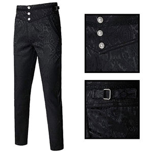 Nouveau pantalon gothique pour homme, style vintage, pour Halloween, costume de vampire, pantalon steampunk, jacquard sombre, pantalon victorien, bas de tenue pour homme - Product Image 3