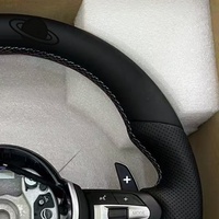 Volant en cuir véritable et fibre de carbone pour Série 6 M3 F01 F06 F15 E71 E90, ajustement universel
