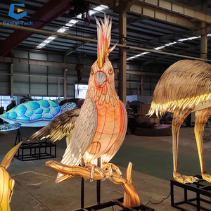 Ccfl113 Vẹt Chim lụa đèn lồng thực tế sống động chủ đề động vật chim lễ hội đèn lồng cho công viên - Product Image 1